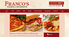 Desktop Screenshot of eatatfrancos.com