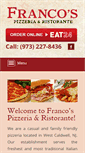 Mobile Screenshot of eatatfrancos.com